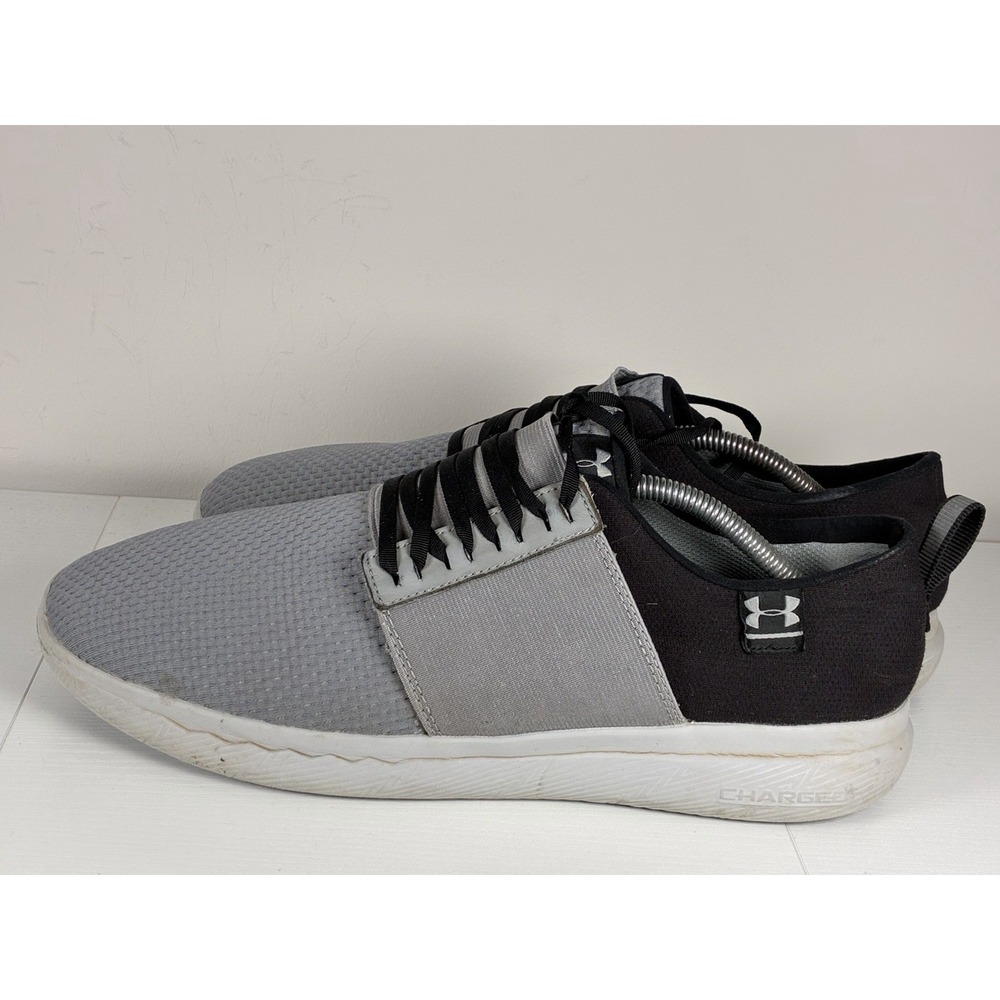 Under Armour Charged 24/7 Mens 12 Gray/Black Running Shoes - 1302497-100 - Picture 3 of 9